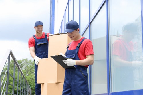 Careful loading for a local man and van move