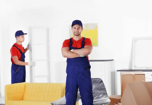 Movers loading household items for a local Upminster home move