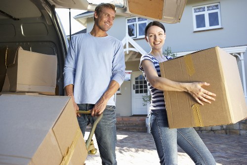 Careful loading of household furniture for transport