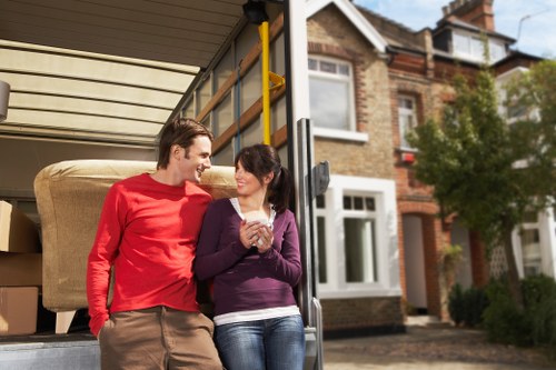 Packing and loading items into a removal van