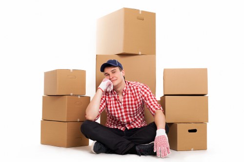 Local removals team planning access and parking for an Upminster property